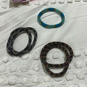 Sashka hand made glass beaded bracelets.